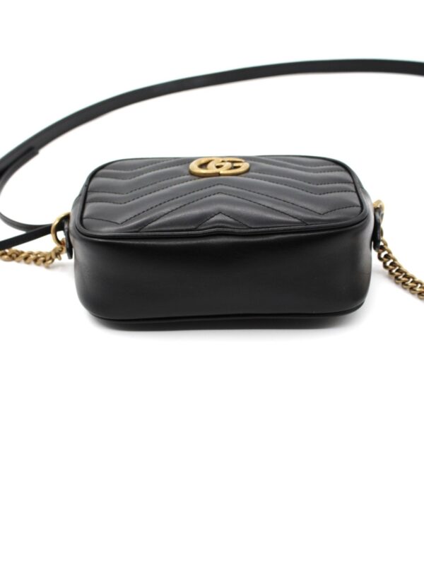 Borsa Gucci Mini Marmont in pelle nera