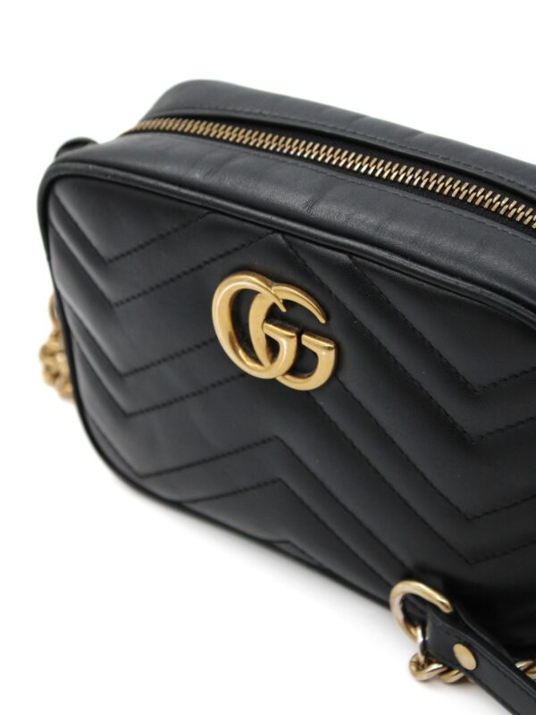Borsa Gucci Mini Marmont in pelle nera