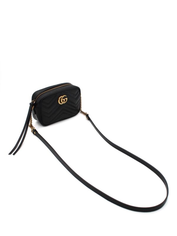 Borsa Gucci Mini Marmont in pelle nera
