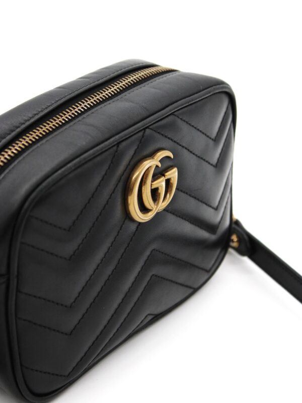 Borsa Gucci Mini Marmont in pelle nera
