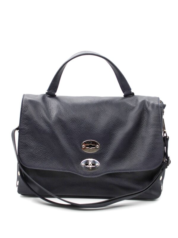 Borsa Zanellato postina M in pelle blu