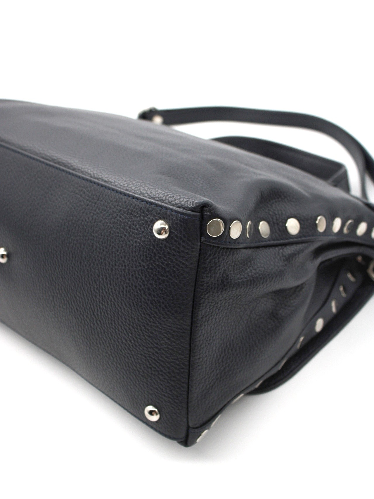 Borsa Zanellato postina M in pelle blu thumb