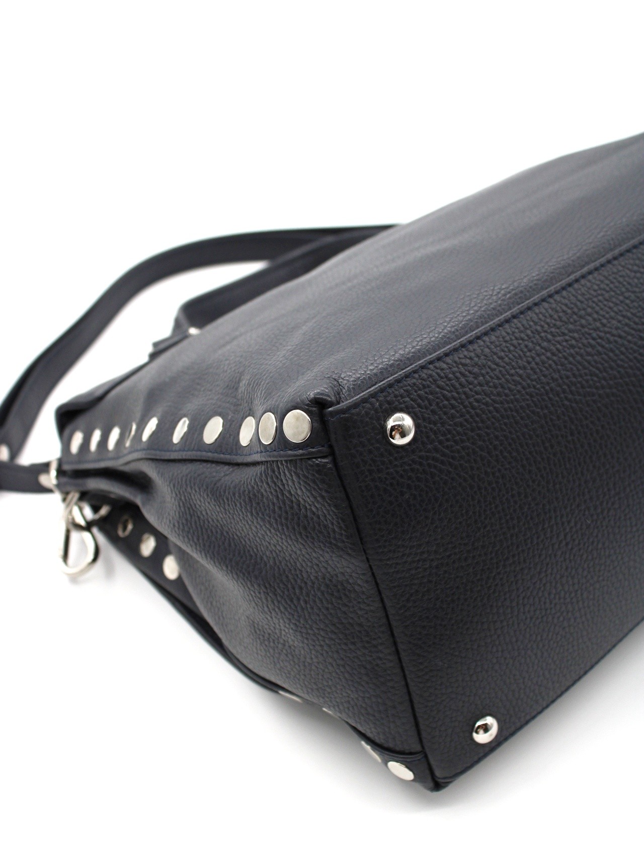 Borsa Zanellato postina M in pelle blu thumb