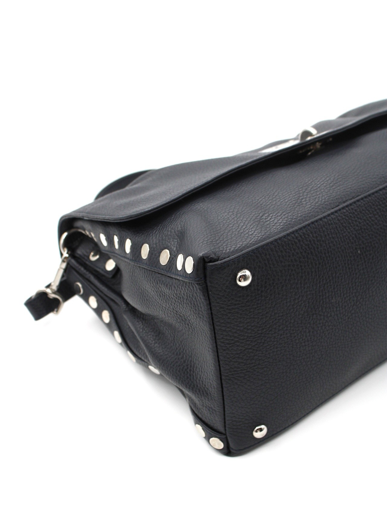 Borsa Zanellato postina M in pelle blu thumb
