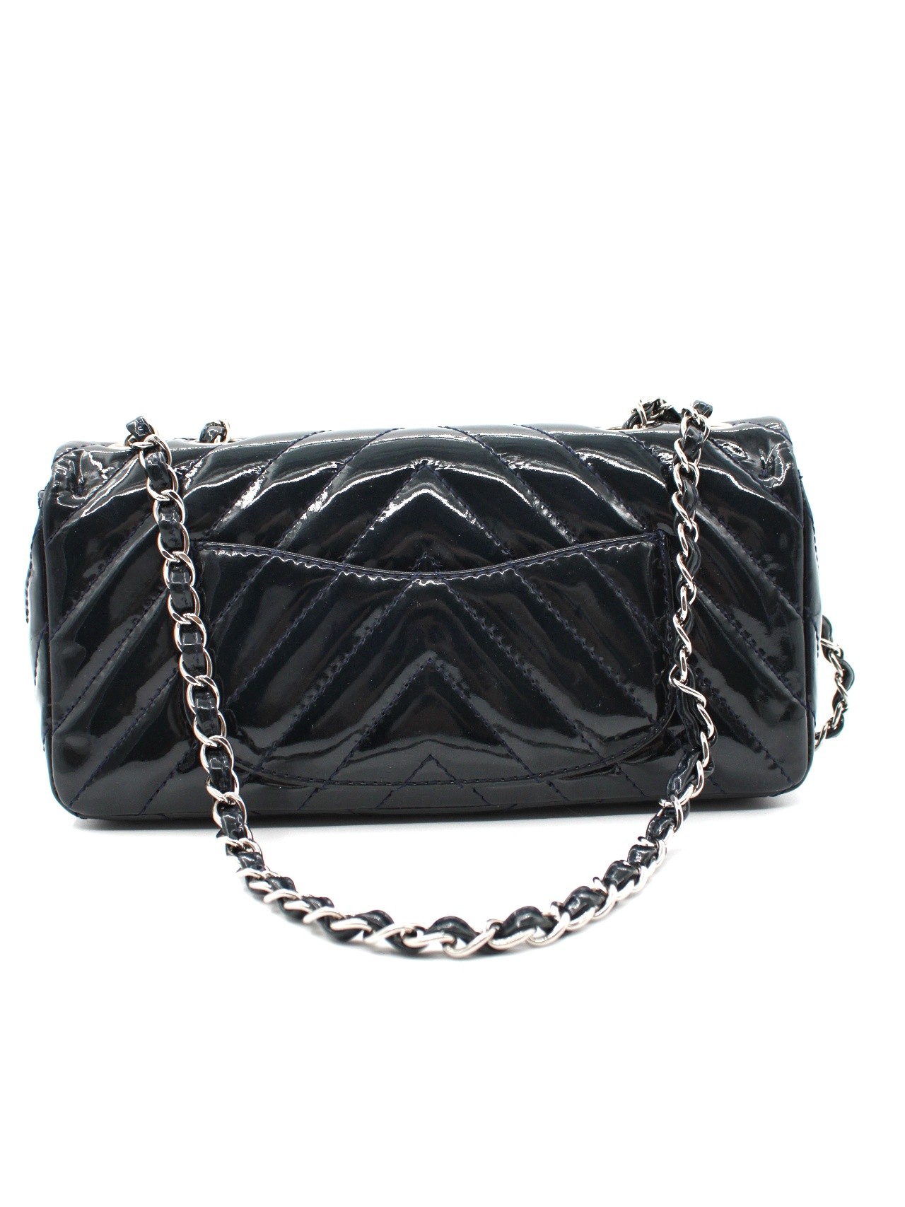 Borsa Chanel Patent Chevron East West thumb