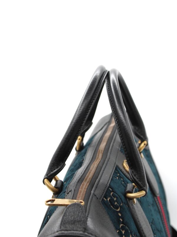 Borsa Gucci Duffle GG velvet blue