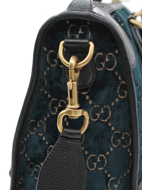 Borsa Gucci Duffle GG velvet blue