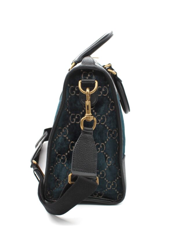 Borsa Gucci Duffle GG velvet blue
