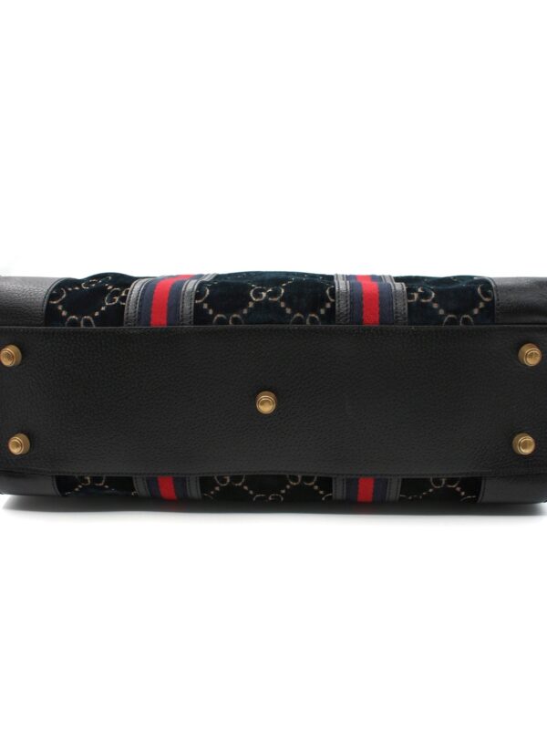Borsa Gucci Duffle GG velvet blue