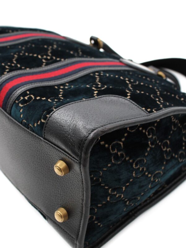 Borsa Gucci Duffle GG velvet blue