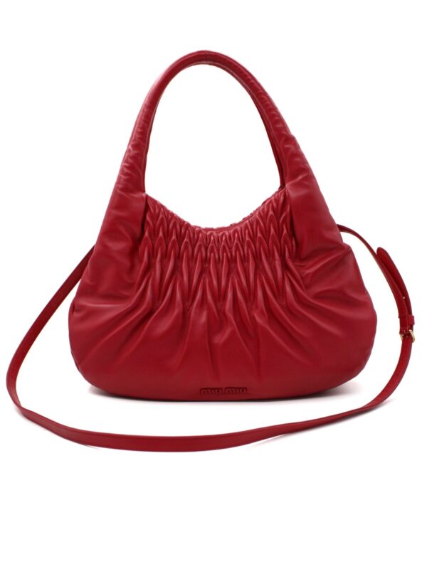 Borsa Miu Miu Hobo in pelle rossa