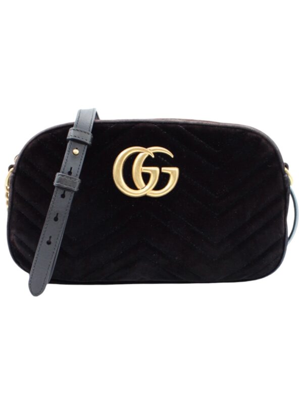 Tracolla Gucci Marmont in Velvet Nero