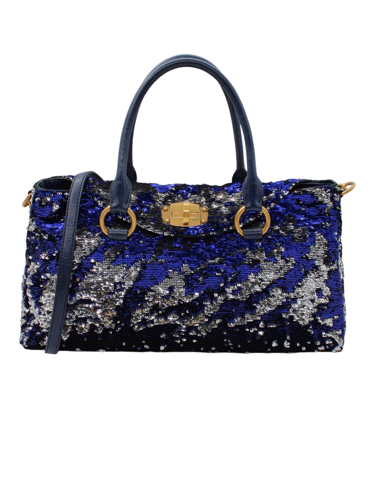 Borsa Miu Miu con Paillette Blu thumb