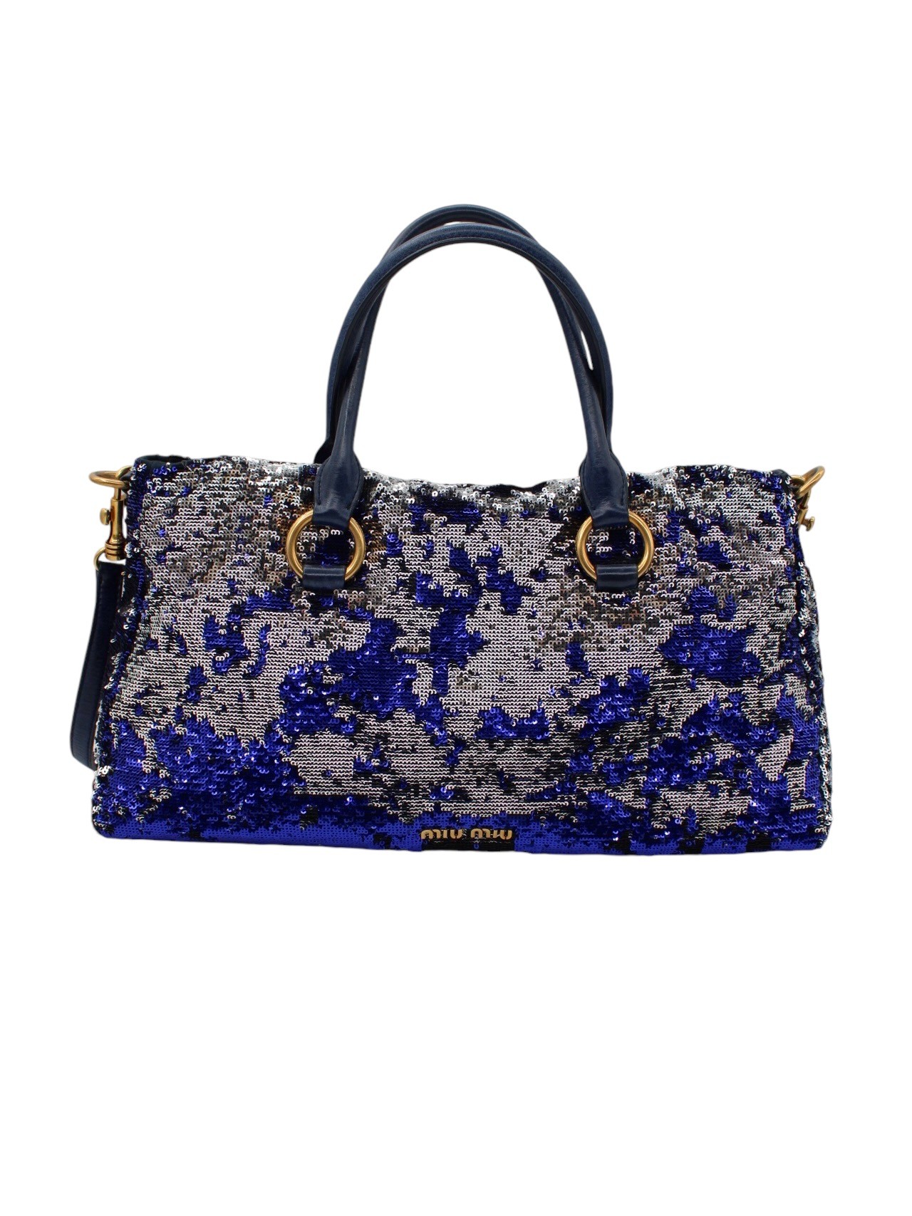 Borsa Miu Miu con Paillette Blu thumb