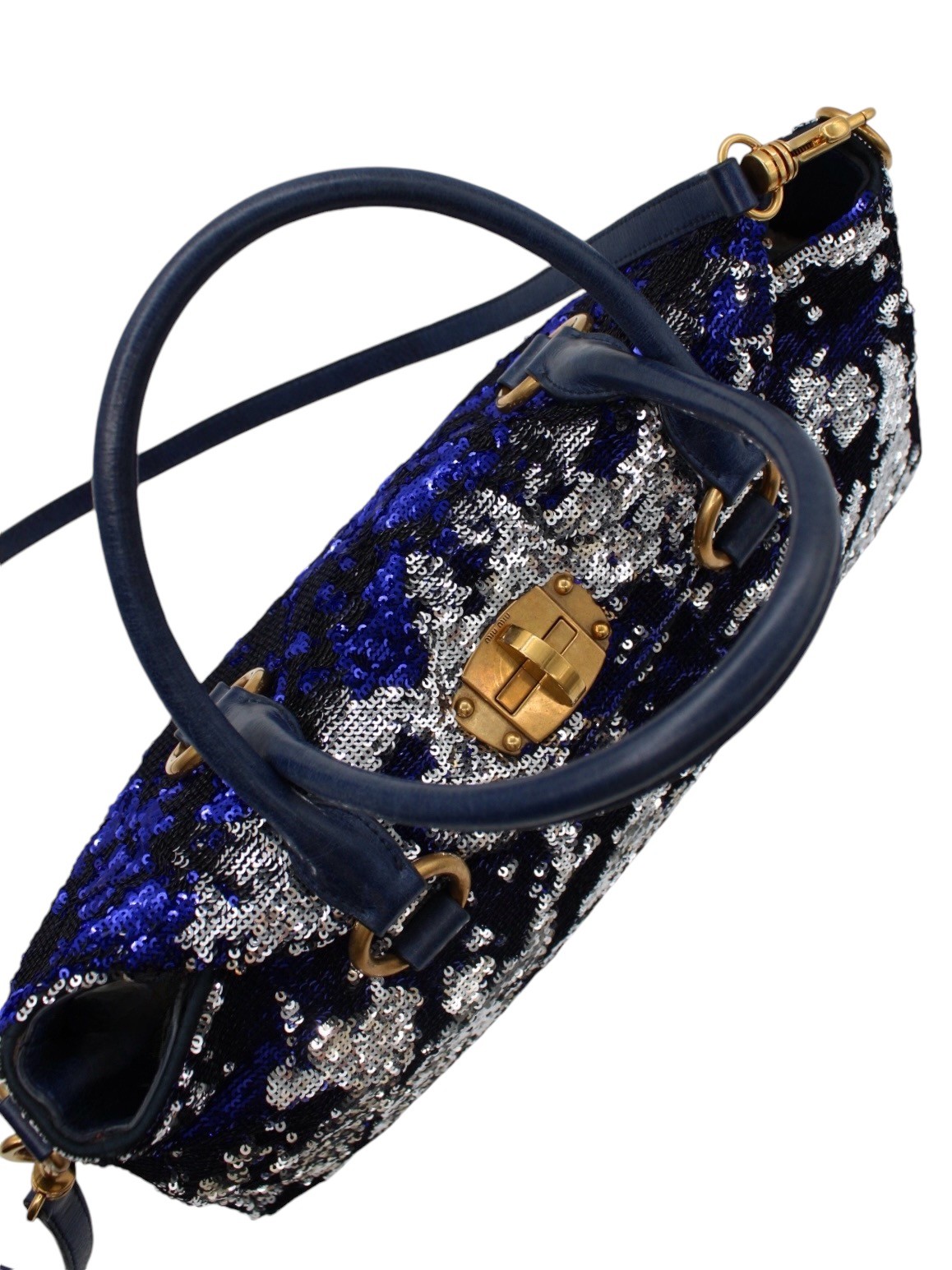 Borsa Miu Miu con Paillette Blu thumb
