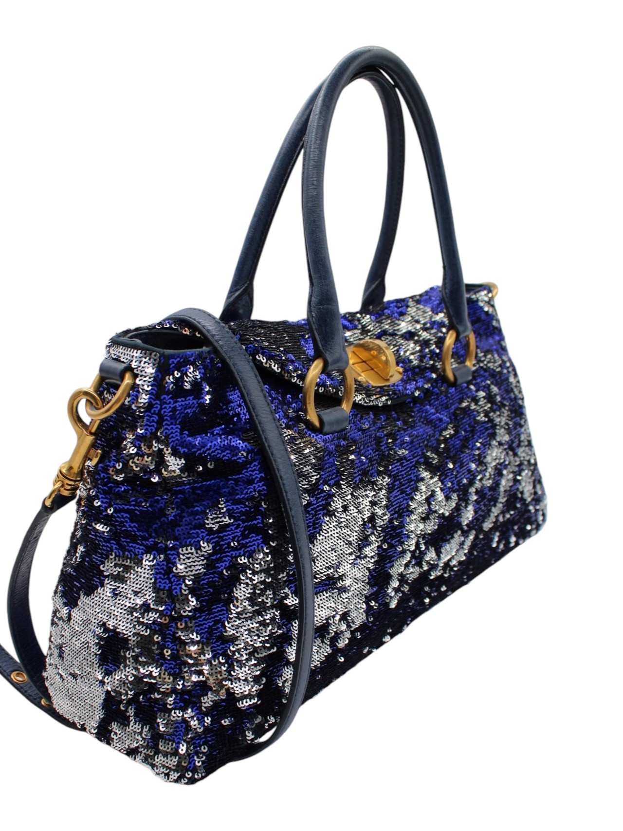 Borsa Miu Miu con Paillette Blu thumb