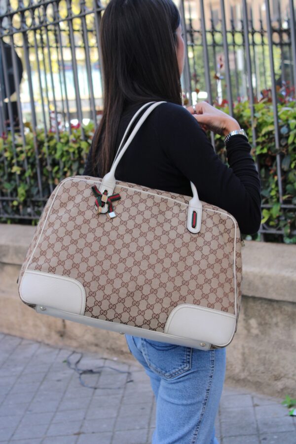 Borsa Gucci Princy  in Tela GG e finiture in Pelle misura large