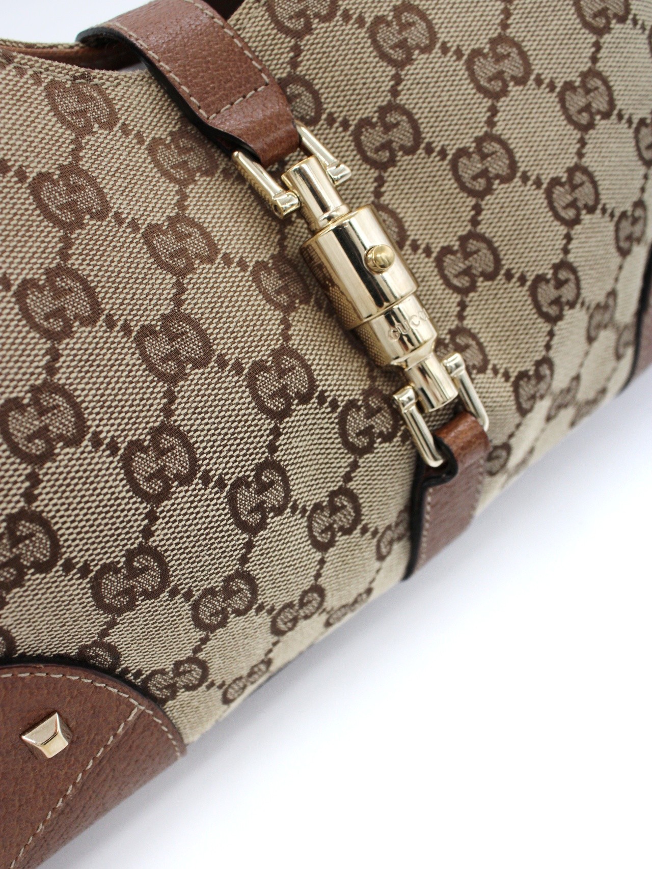 Borsa Gucci jackie in tessuto GG e pelle thumb