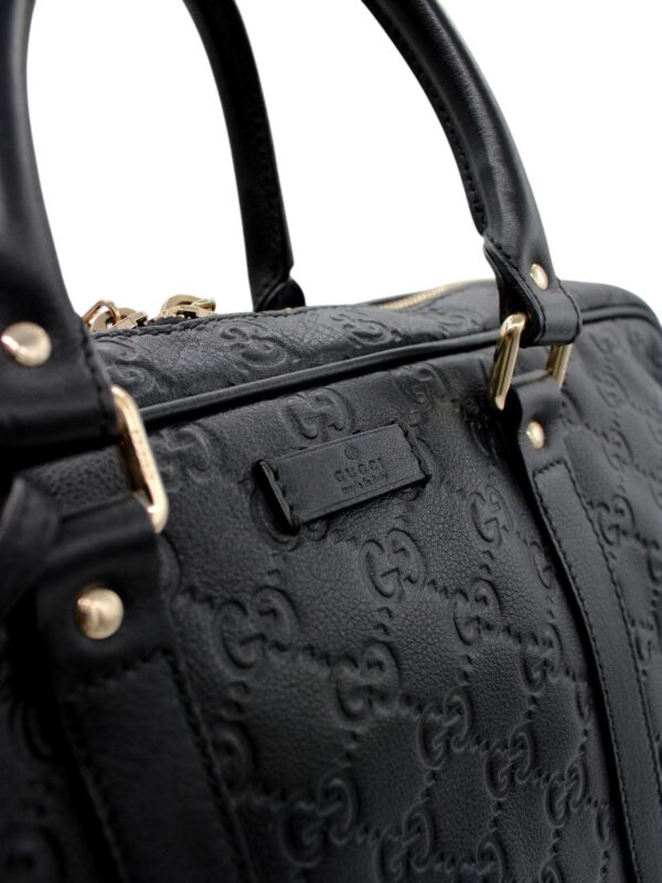 Borsa Lavoro Gucci in Pelle Guccissima Nera