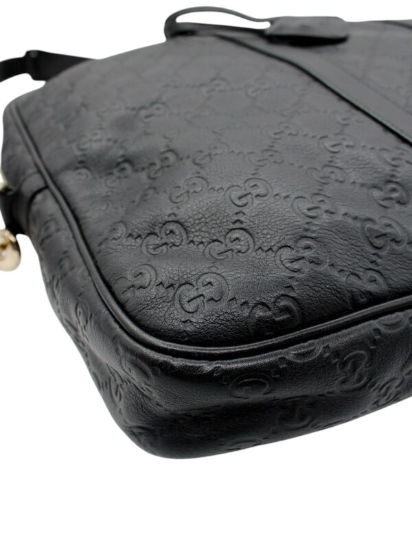 Borsa Lavoro Gucci in Pelle Guccissima Nera