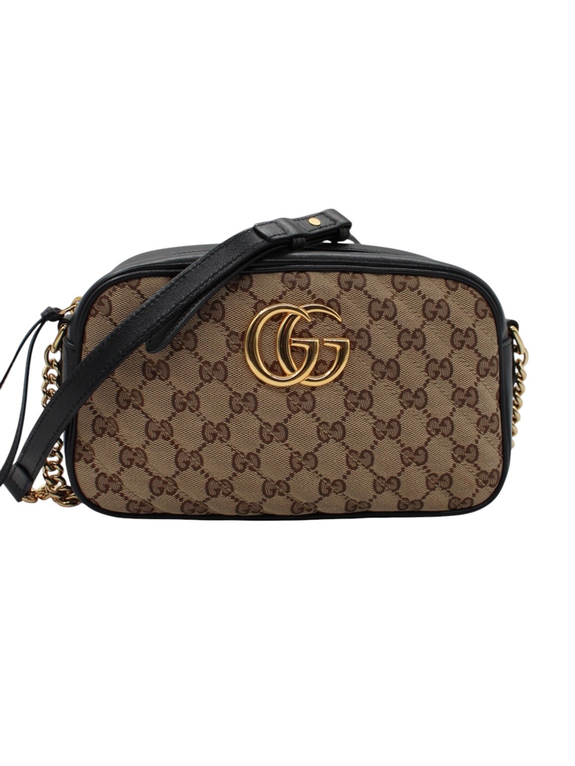 Tracolla Gucci Marmont in Pelle e Tessuto GG thumb