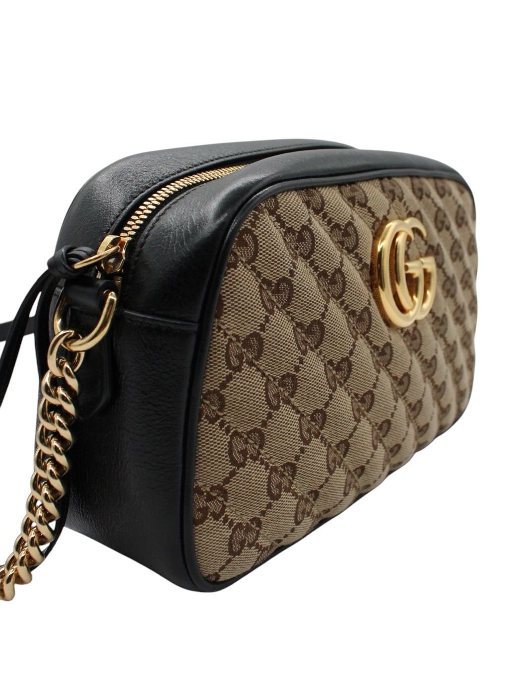 Tracolla Gucci Marmont in Pelle e Tessuto GG thumb