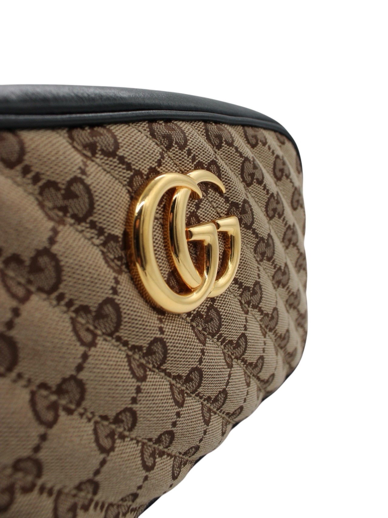 Tracolla Gucci Marmont in Pelle e Tessuto GG thumb