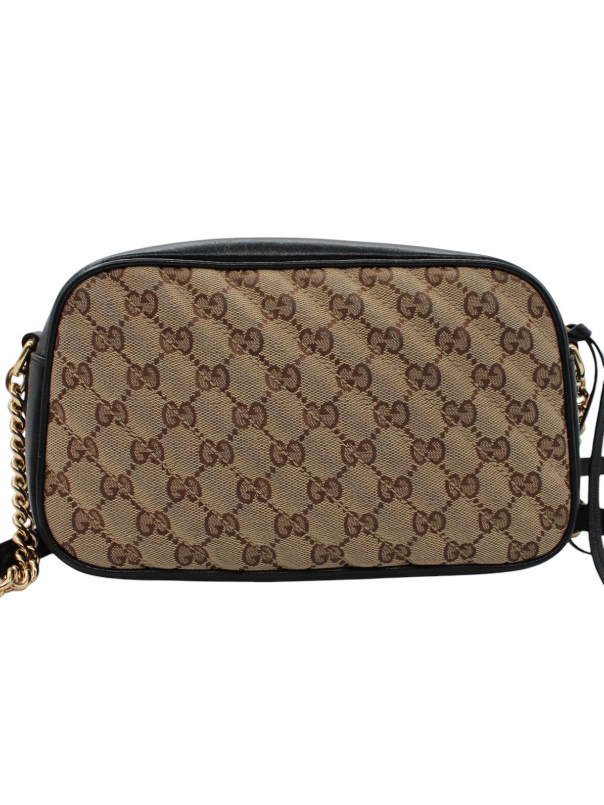 Tracolla Gucci Marmont in Pelle e Tessuto GG thumb