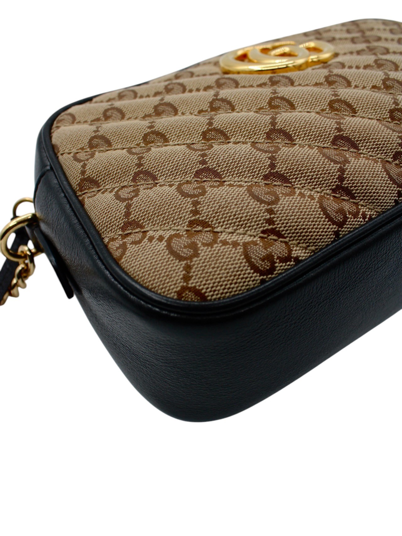 Tracolla Gucci Marmont in Pelle e Tessuto GG thumb