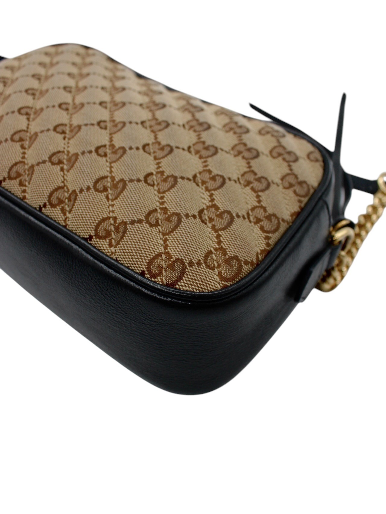 Tracolla Gucci Marmont in Pelle e Tessuto GG thumb