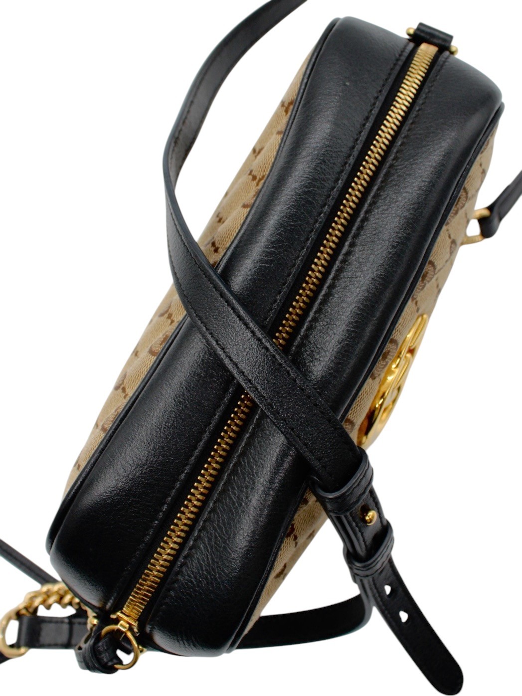 Tracolla Gucci Marmont in Pelle e Tessuto GG thumb
