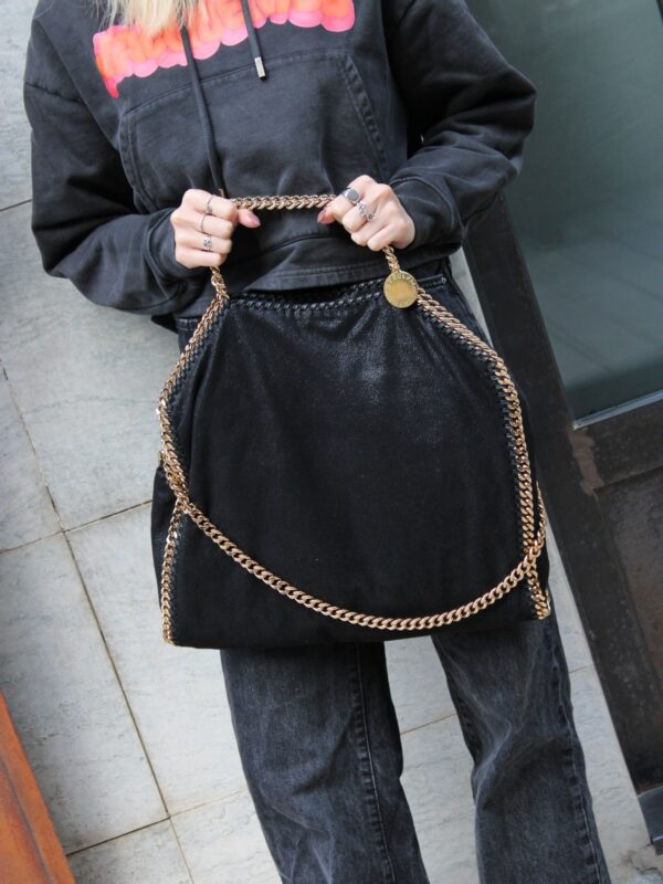 Borsa Stella McCartney falabella 3 catene media nera