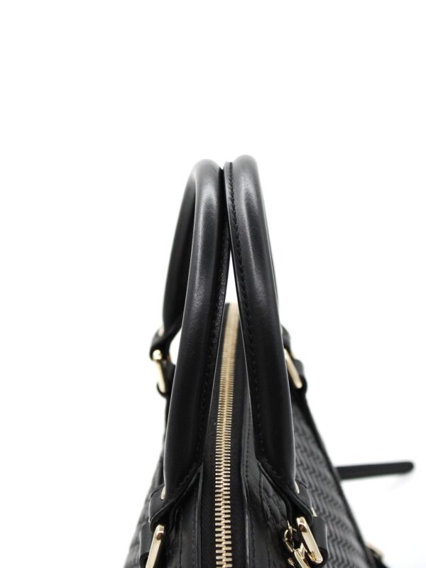 Borsa Gucci in pelle microguccissima nera