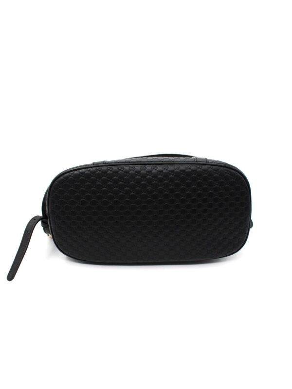Borsa Gucci in pelle microguccissima nera