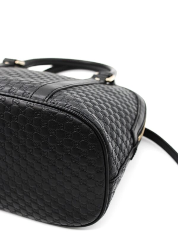 Borsa Gucci in pelle microguccissima nera