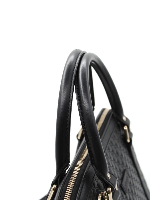 Borsa Gucci in pelle microguccissima nera