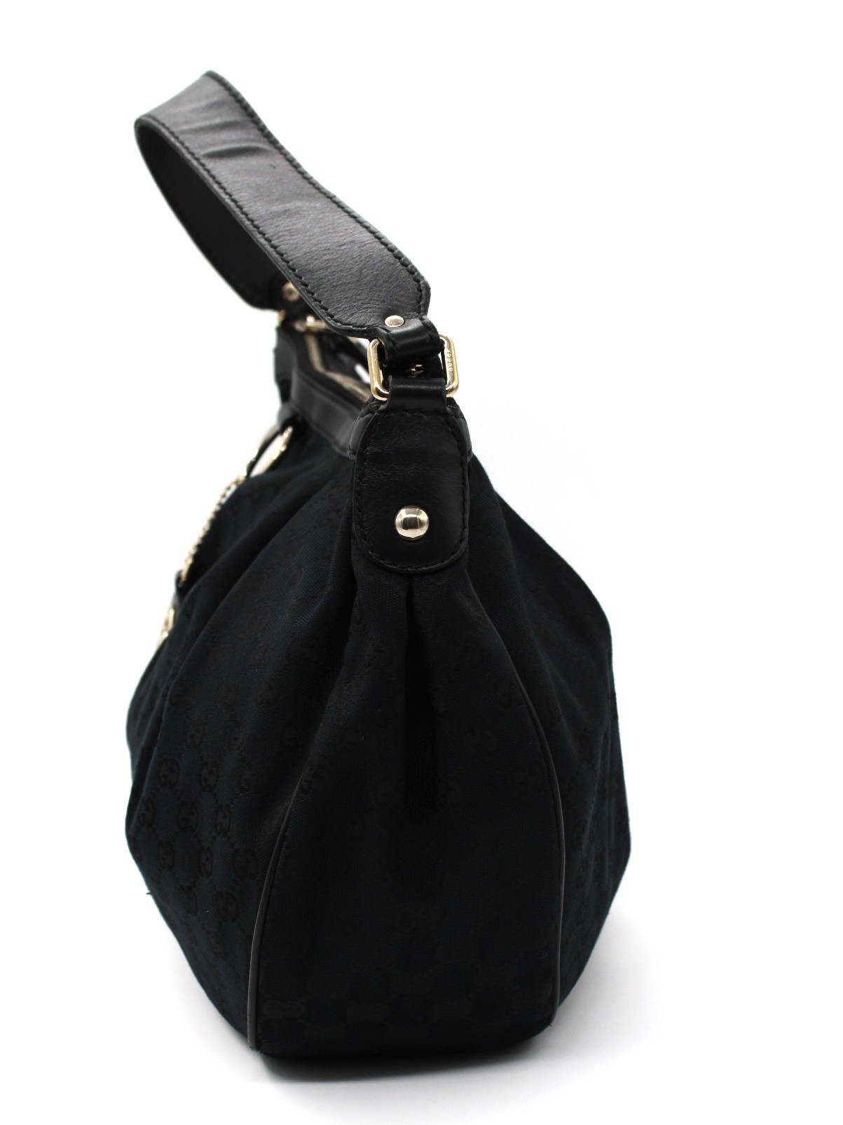 Borsa Gucci Hobo in tessuto e pelle thumb