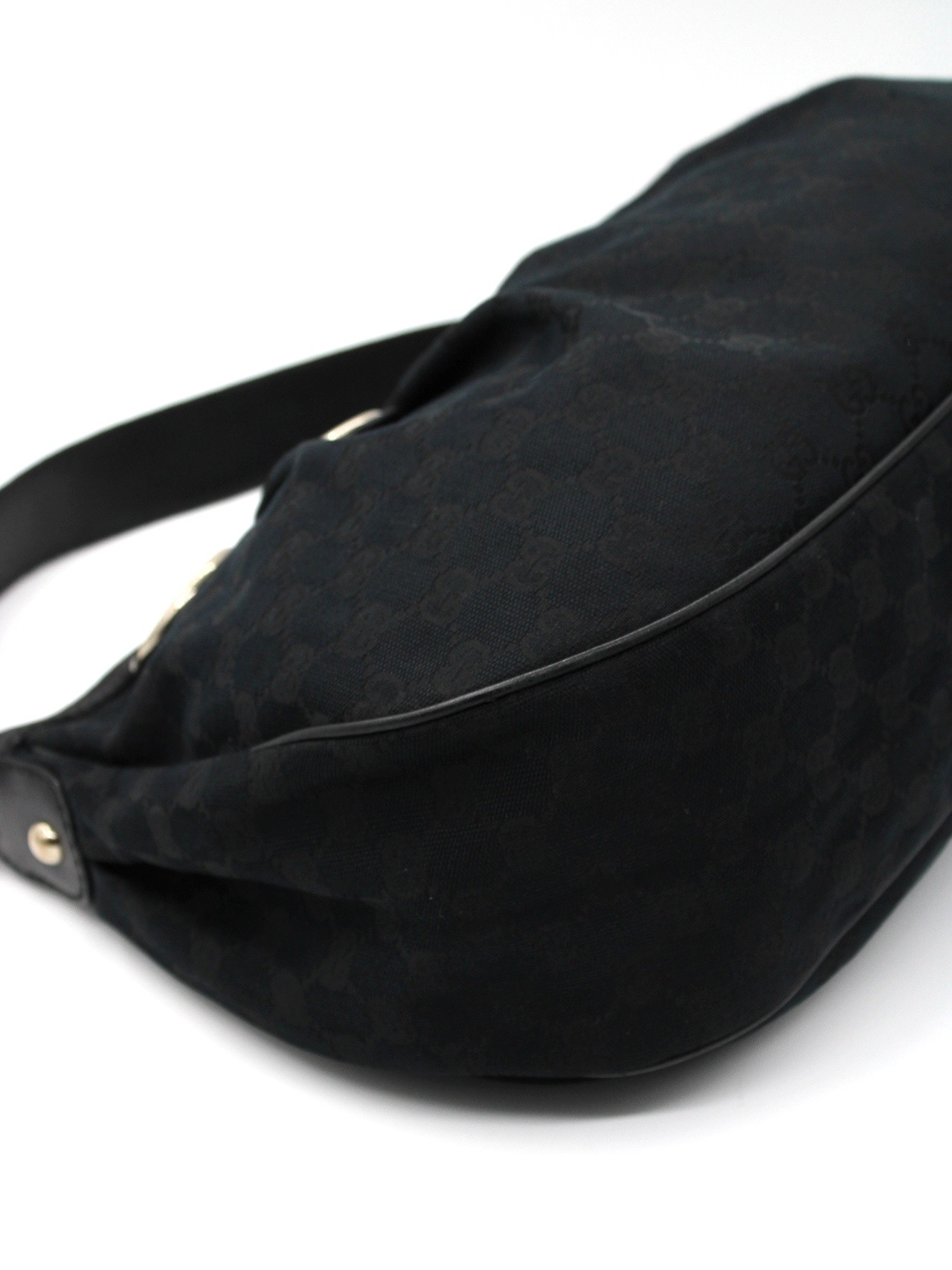 Borsa Gucci Hobo in tessuto e pelle thumb