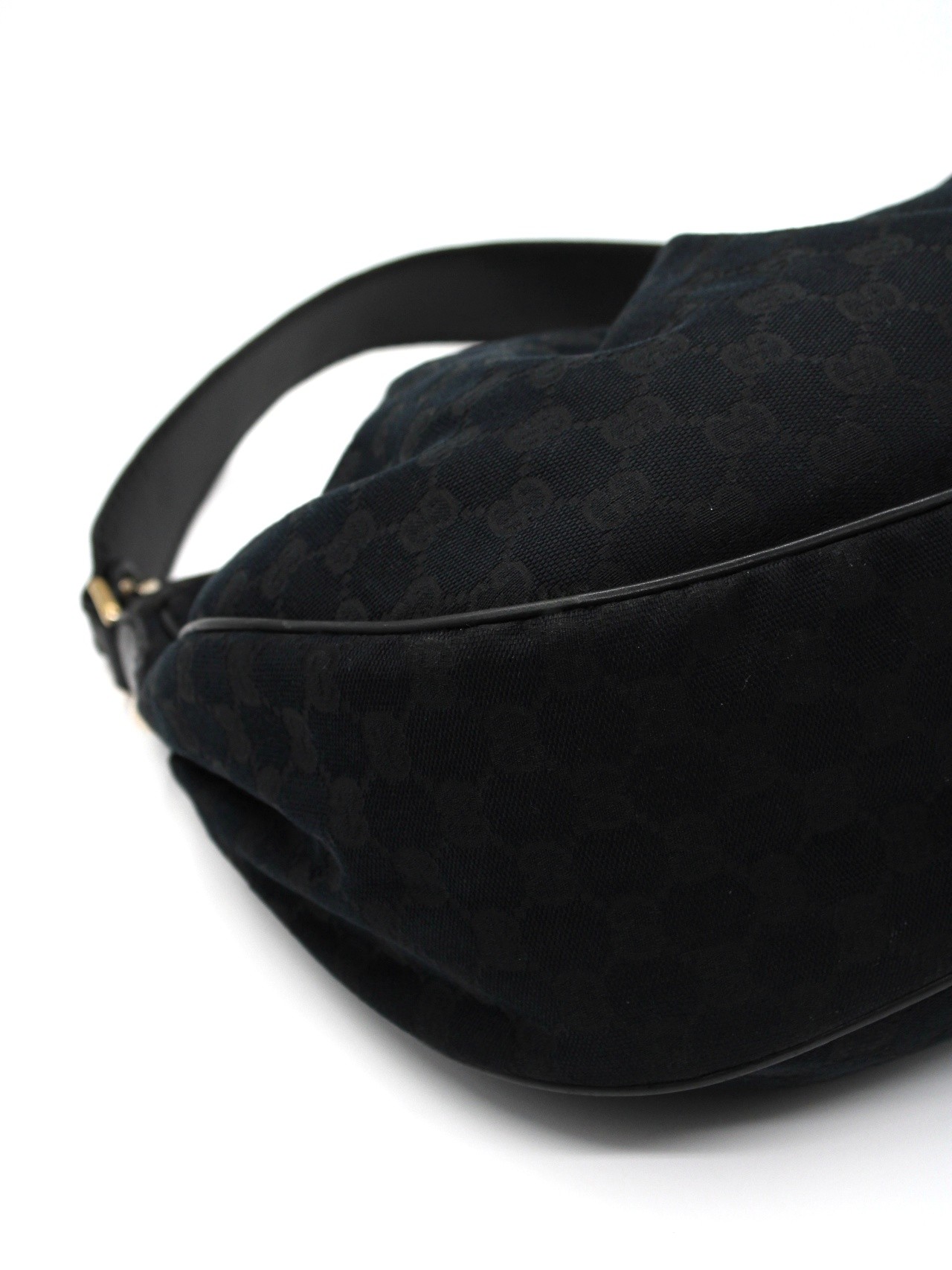 Borsa Gucci Hobo in tessuto e pelle thumb
