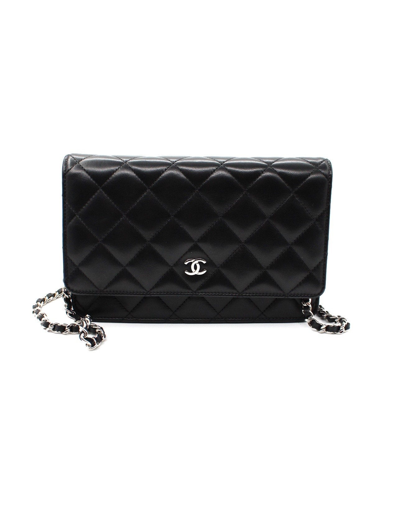 Borsa Chanel Woc in pelle nera thumb