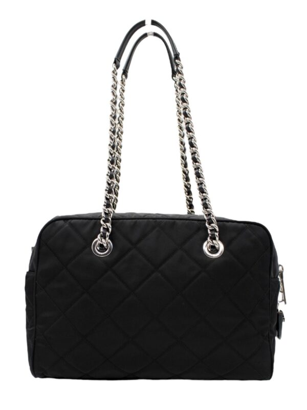 Bauletto Prada in Tela Vela Nero