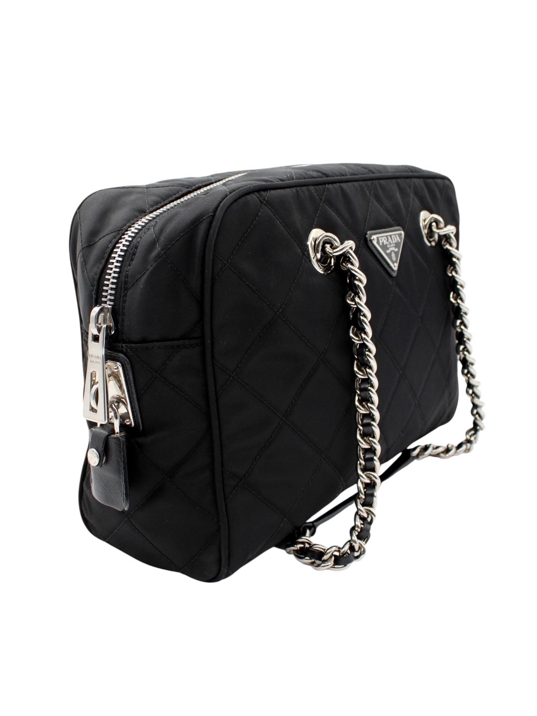 Bauletto Prada in Tela Vela Nero thumb