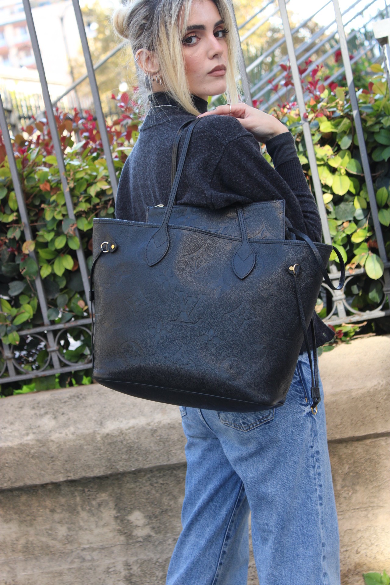 Borsa Louis Vuitton Neverfull MM Empreinte thumb