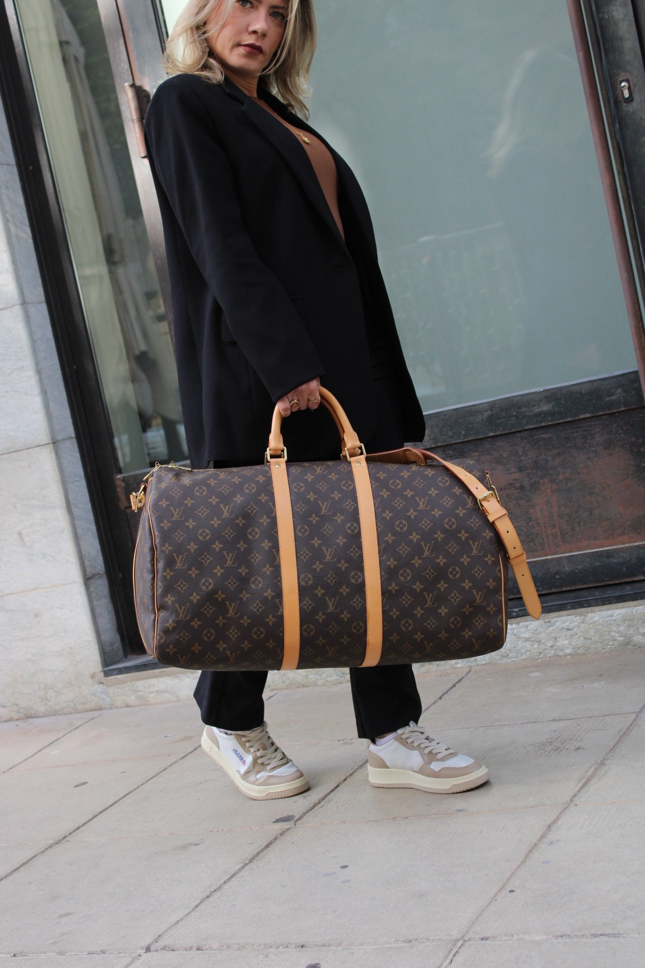 Keepall Louis Vuitton 55 in monogram thumb