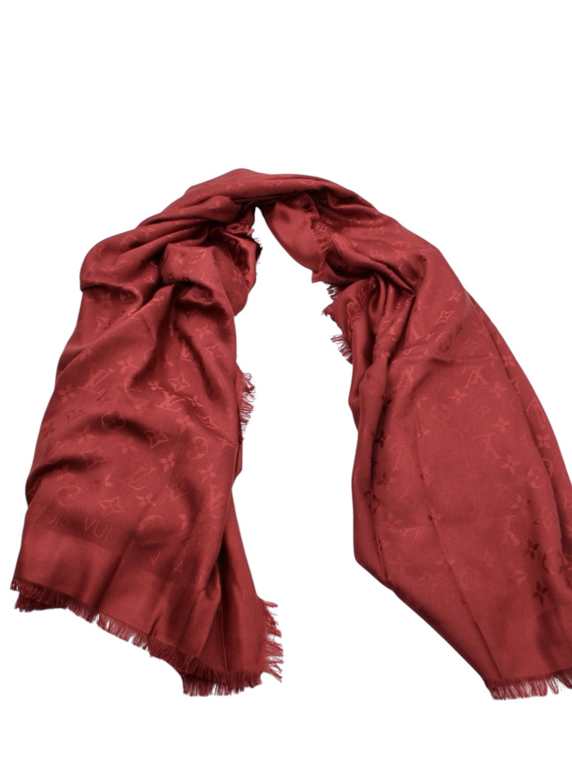Scialle Louis Vuitton Rosso Scuro thumb