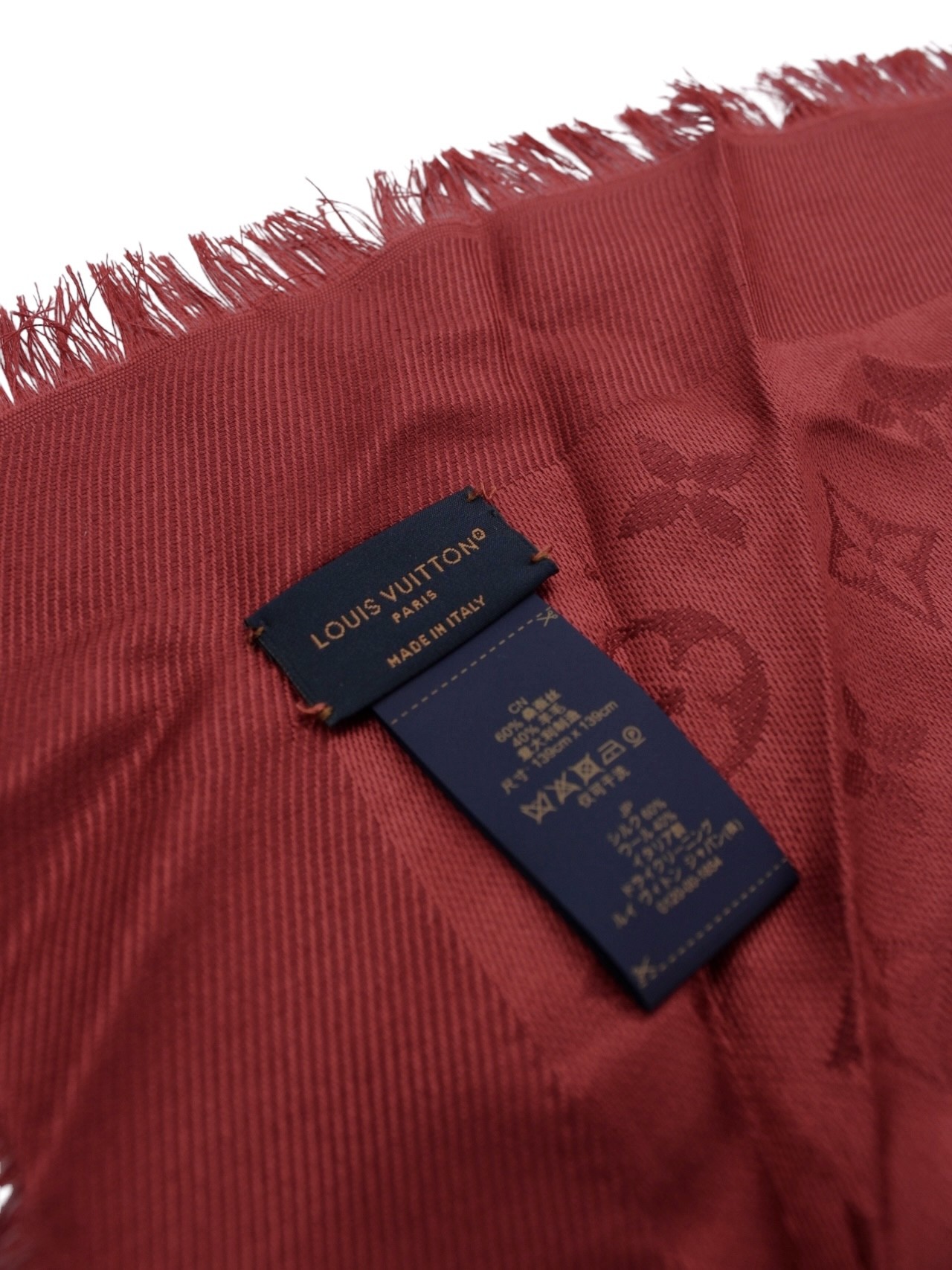 Scialle Louis Vuitton Rosso Scuro thumb