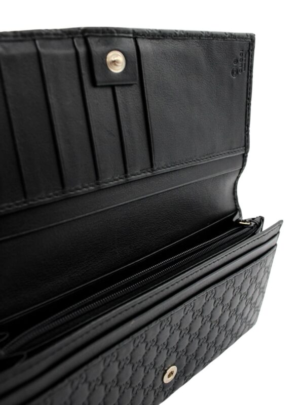 Portafoglio Gucci in Pelle Microguccissima Nero