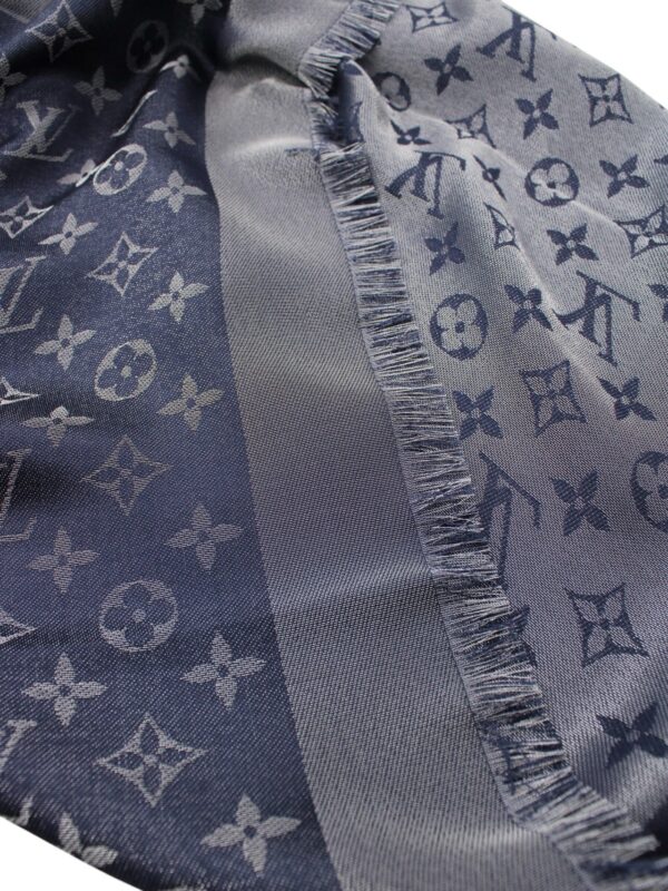 Scialle Louis Vuitton Monognam Shine Blu