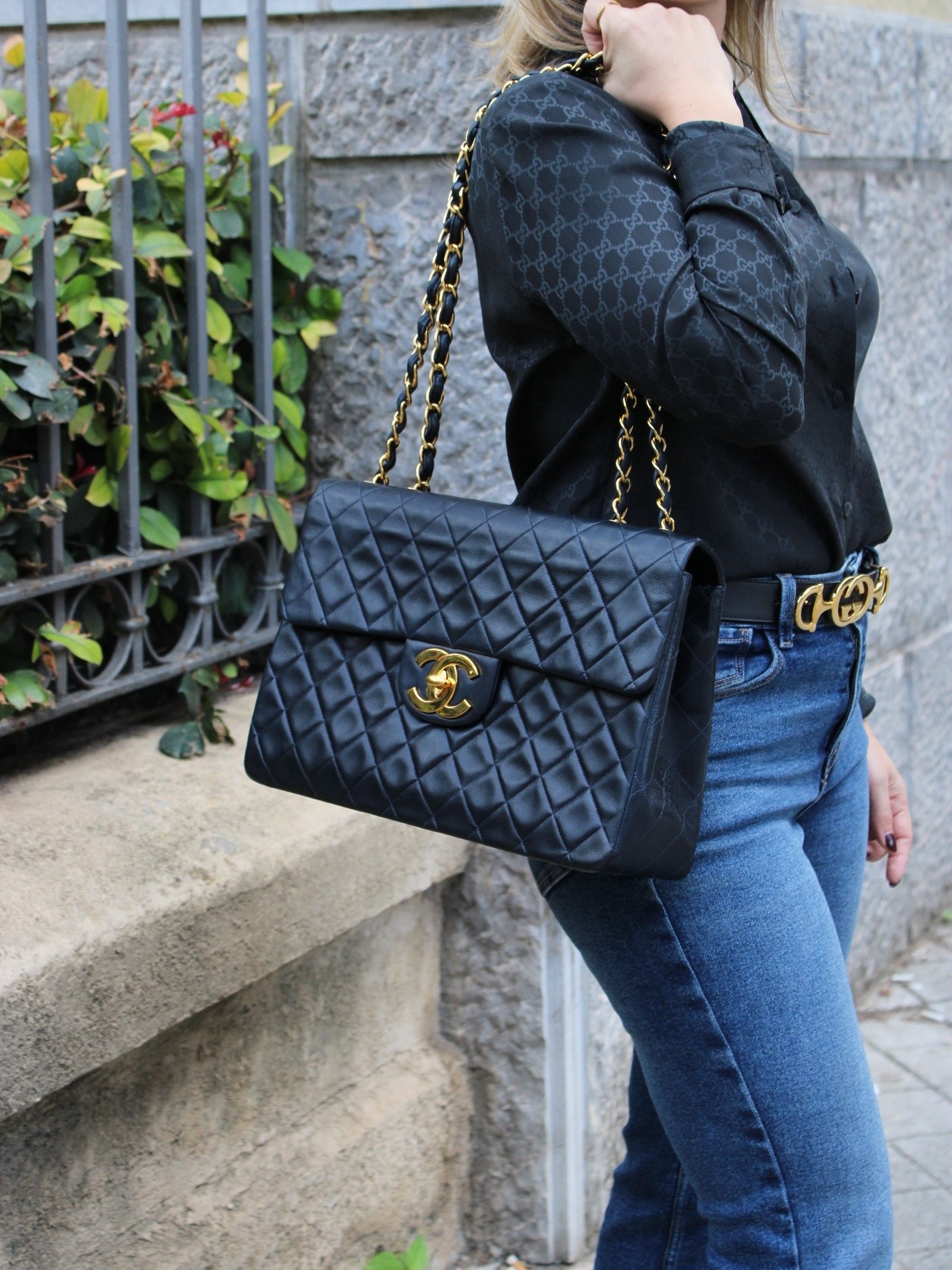 Borsa Chanel Maxi Jumbo Big Logo thumb