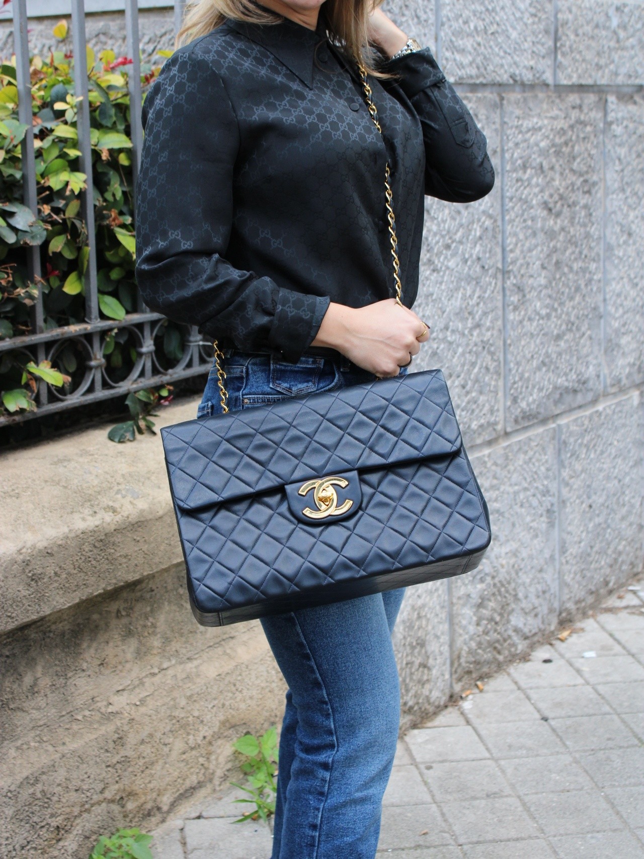 Borsa Chanel Maxi Jumbo Big Logo thumb